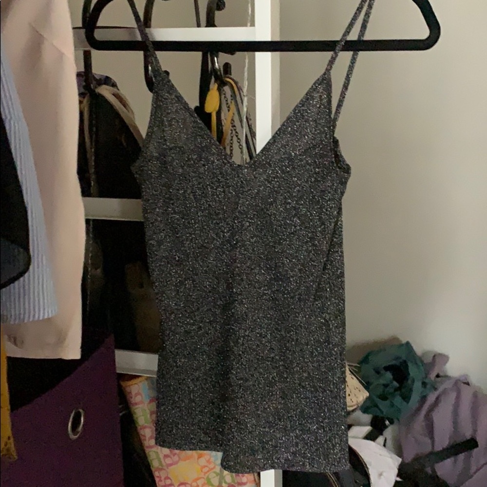 Sparkly black tank top
